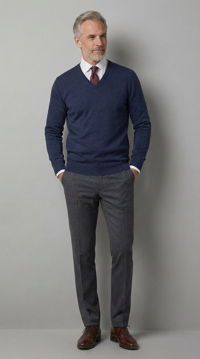 Maglia Classica Collo a V TEKHNOFLEX