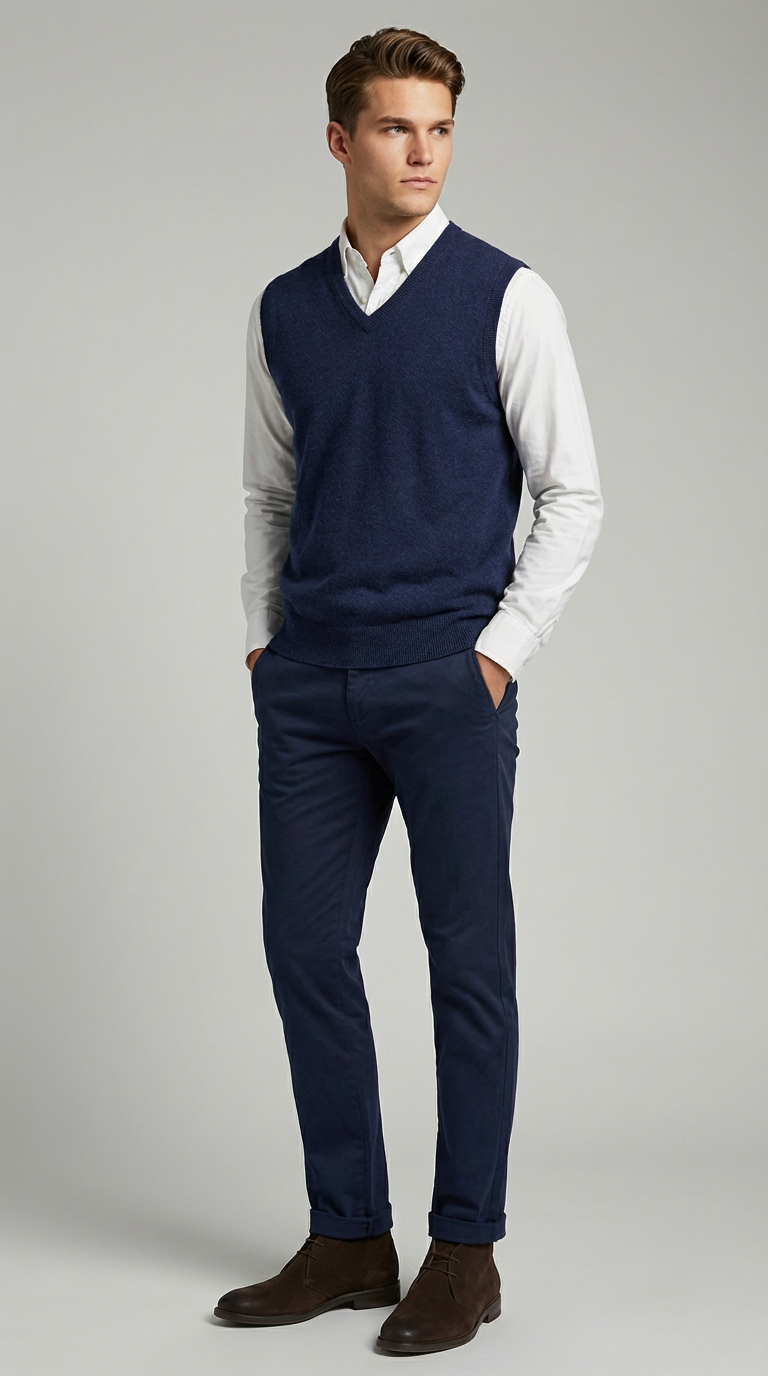 Gilet Classico Collo A V TEKHNOFLEX