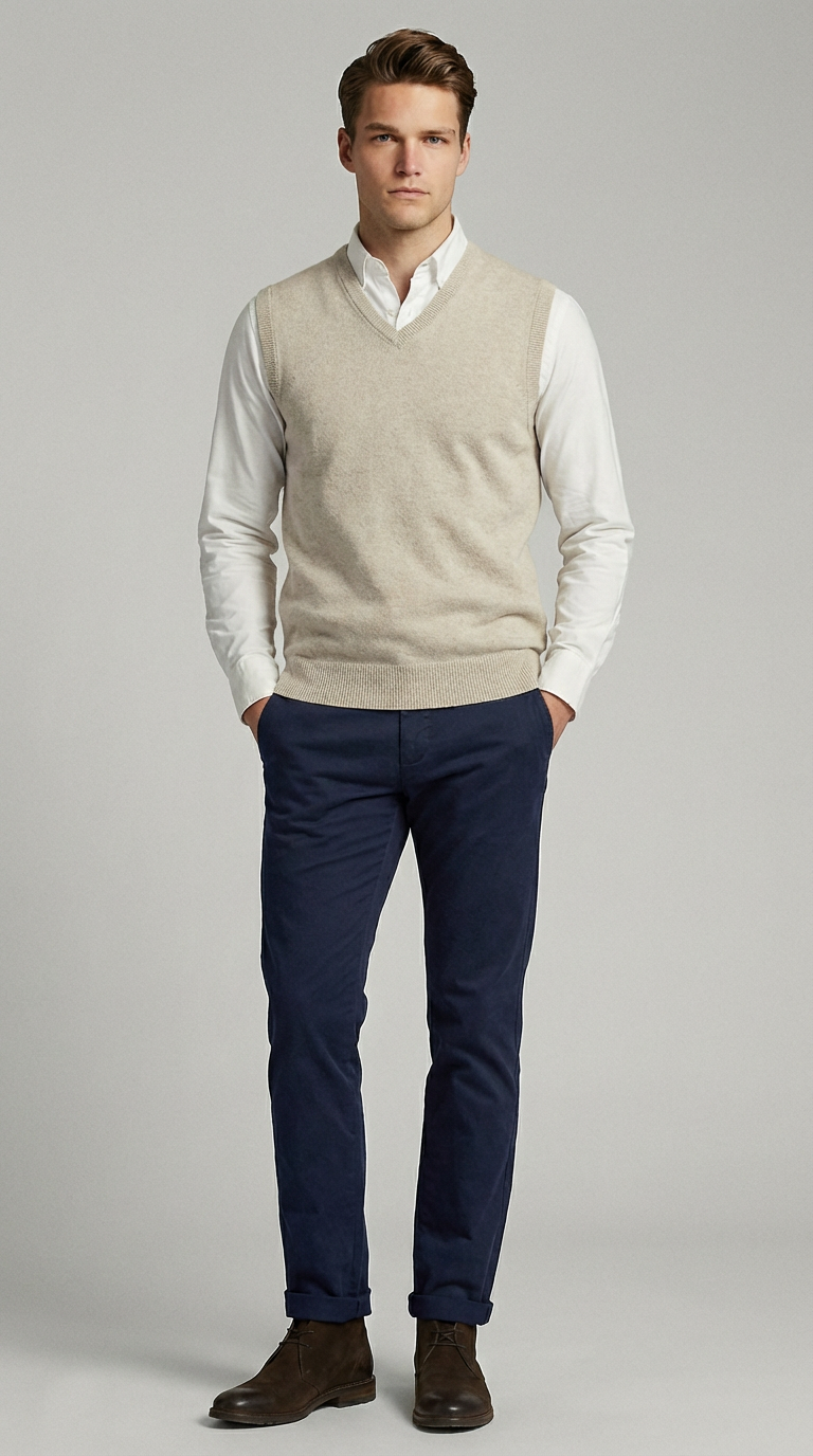 Gilet Classico Collo A V TEKHNOFLEX