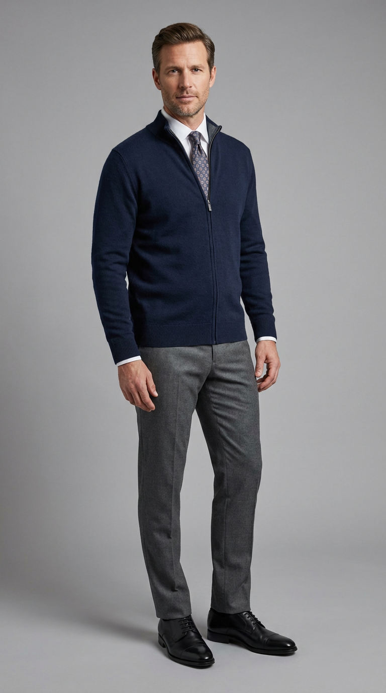 Maglia Classica Zip Lunga TEKHNOFLEX