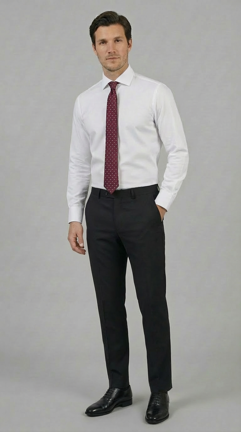 Camicia Uomo 1 Bottone Francese Zero iron Armaturato Care Free