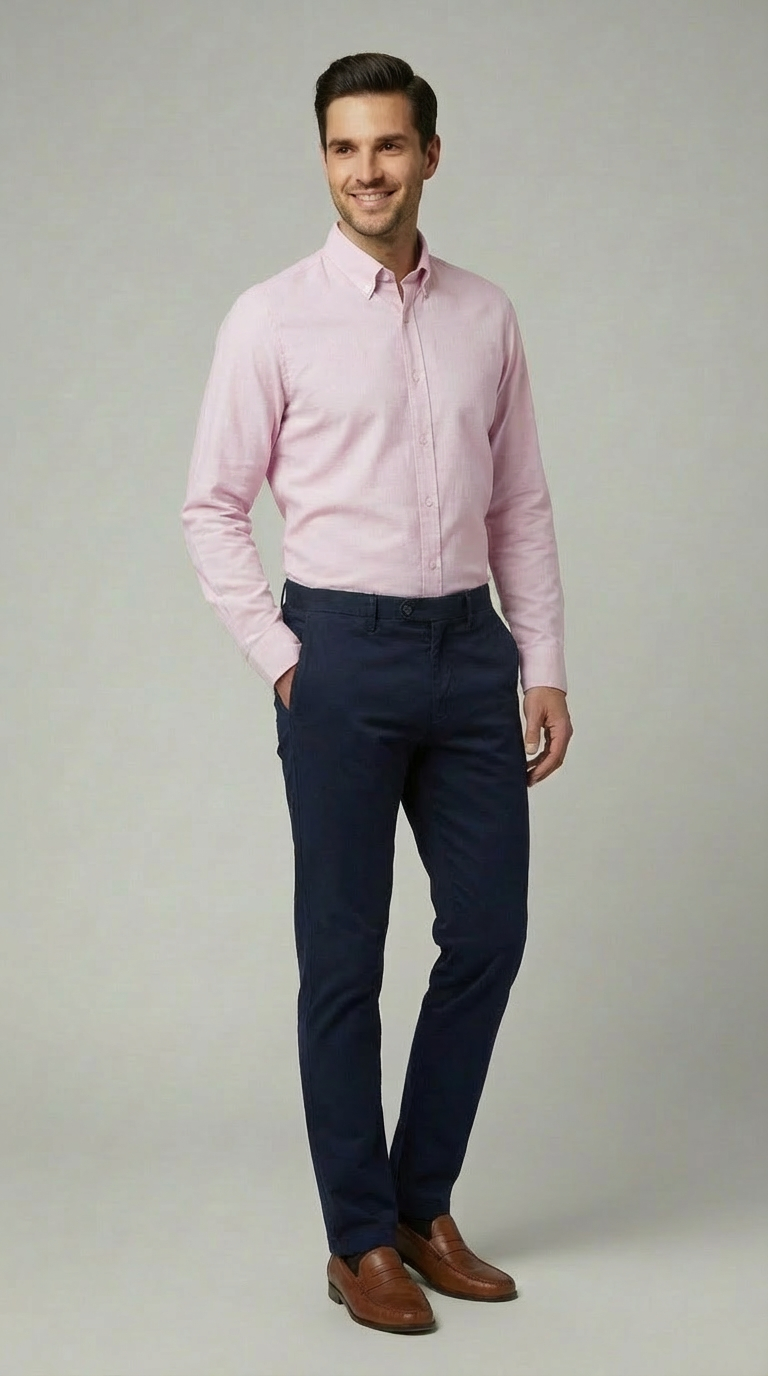 Camicia Uomo 1 Bottone Button Down Popeline NoIron Antimacchia