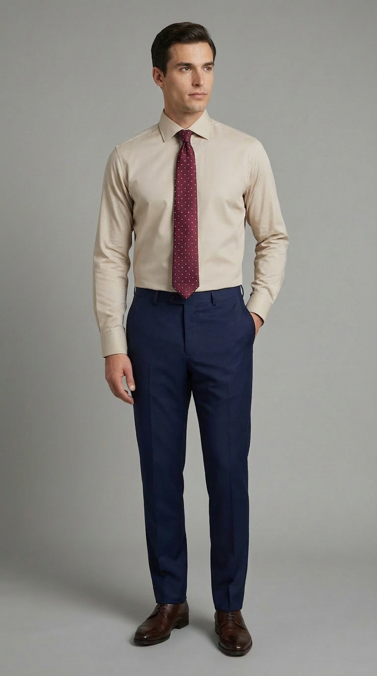 Camicia Uomo 1 Bottone Francese Zero iron cotone No iron Antimacchia