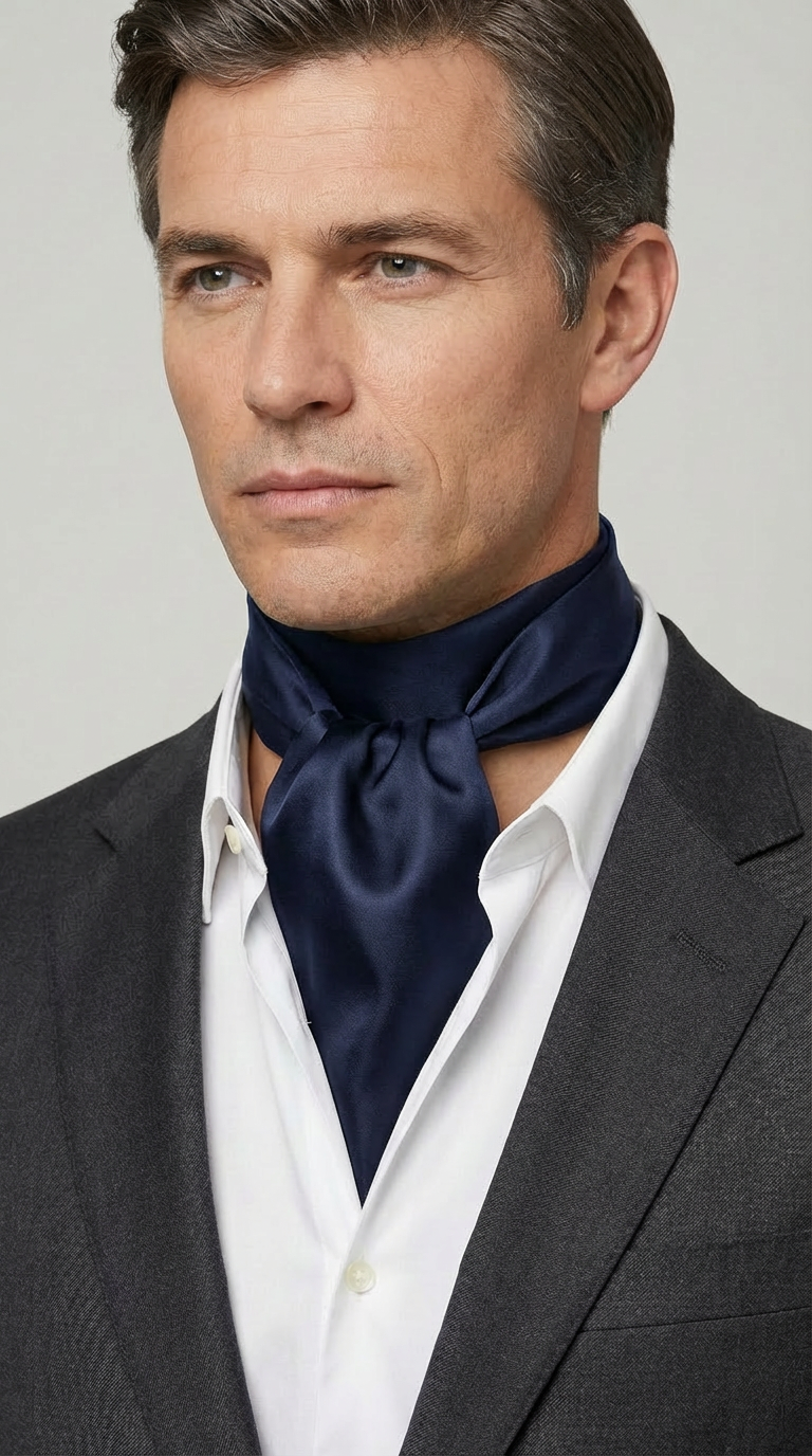 Ascot Uomo Seta Twill Unito