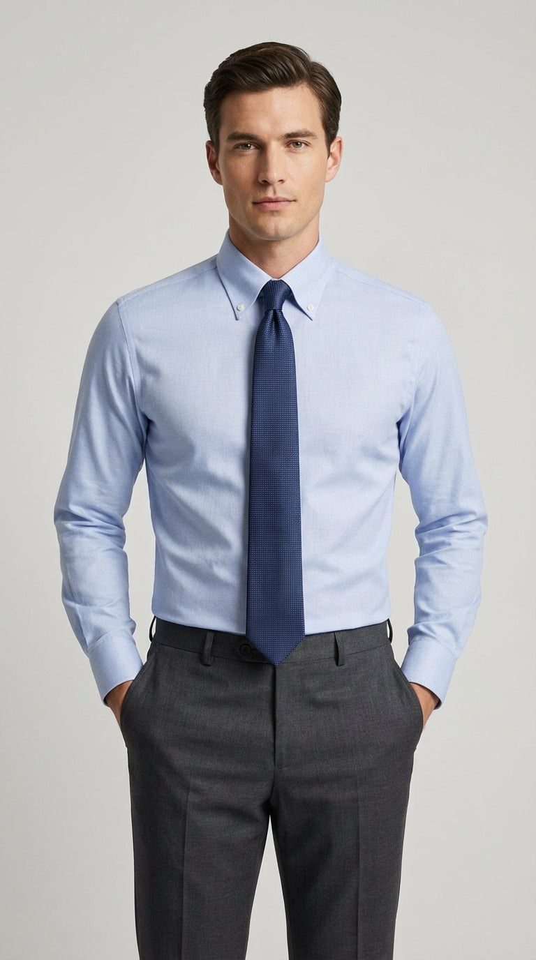 Camicia Uomo 1 Bottone Button Down Armaturato Care Free