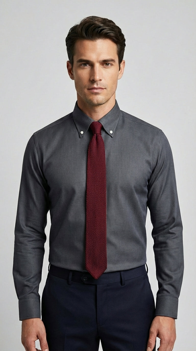 Camicia Uomo 1 Bottone Button Down Cotone Twill NoIron Antimacchia