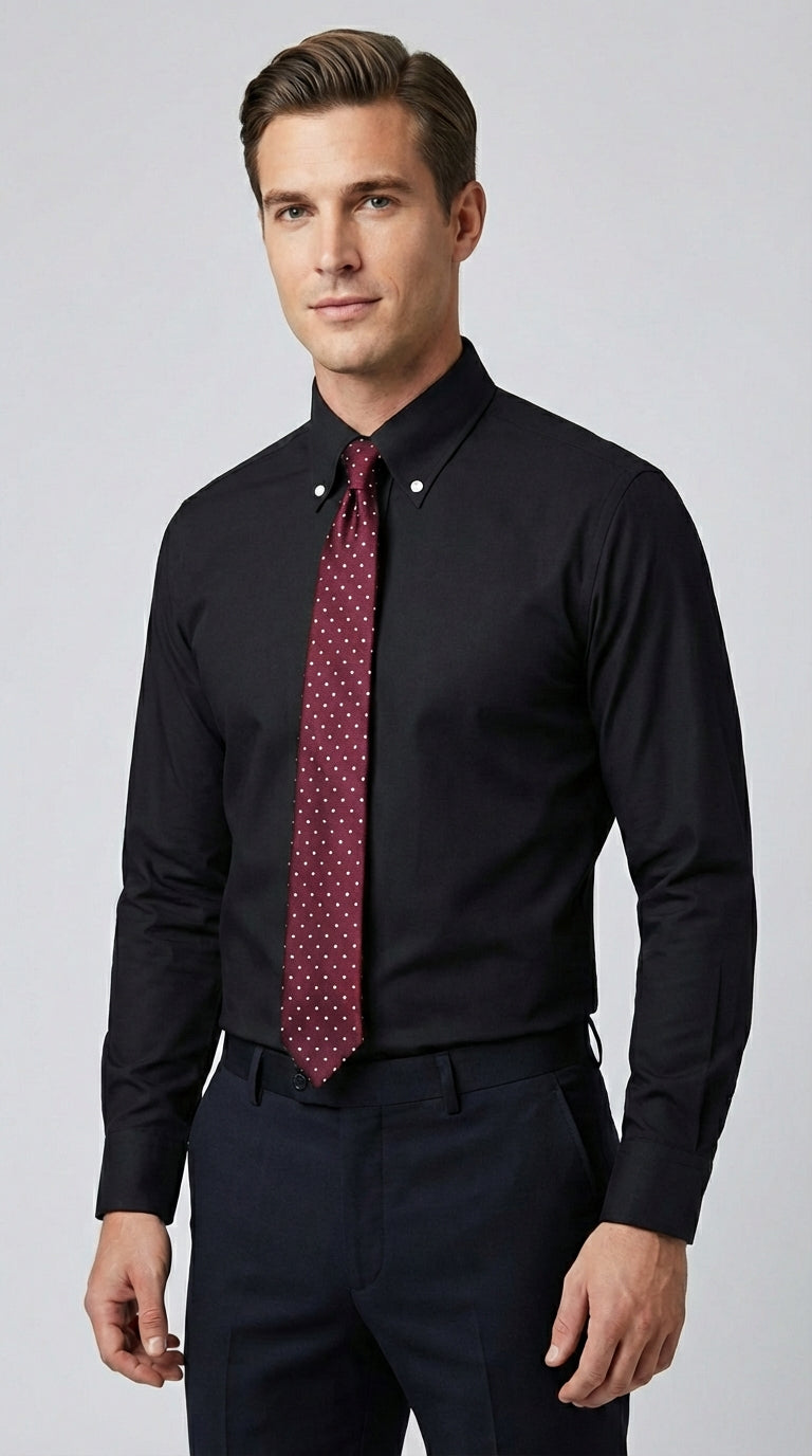 Camicia Uomo 1 Bottone Button Down Cotone Twill NoIron Antimacchia