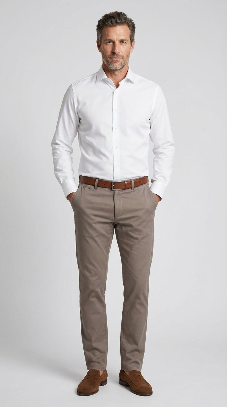 Pantalone Sportivo Chinos Cotone Gabardina Unito