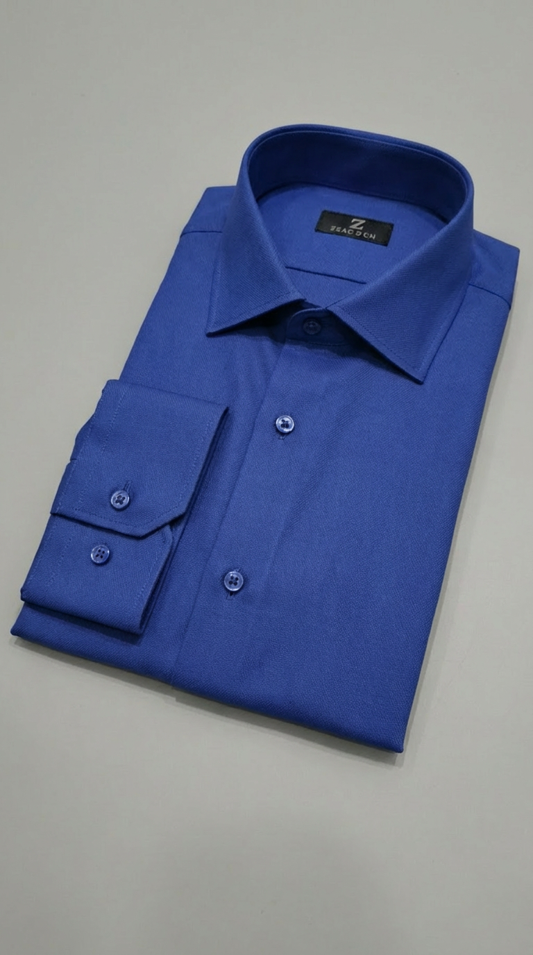 Camicia Uomo 1 Bottone Francese Cotone Twill NoIron Antimacchia