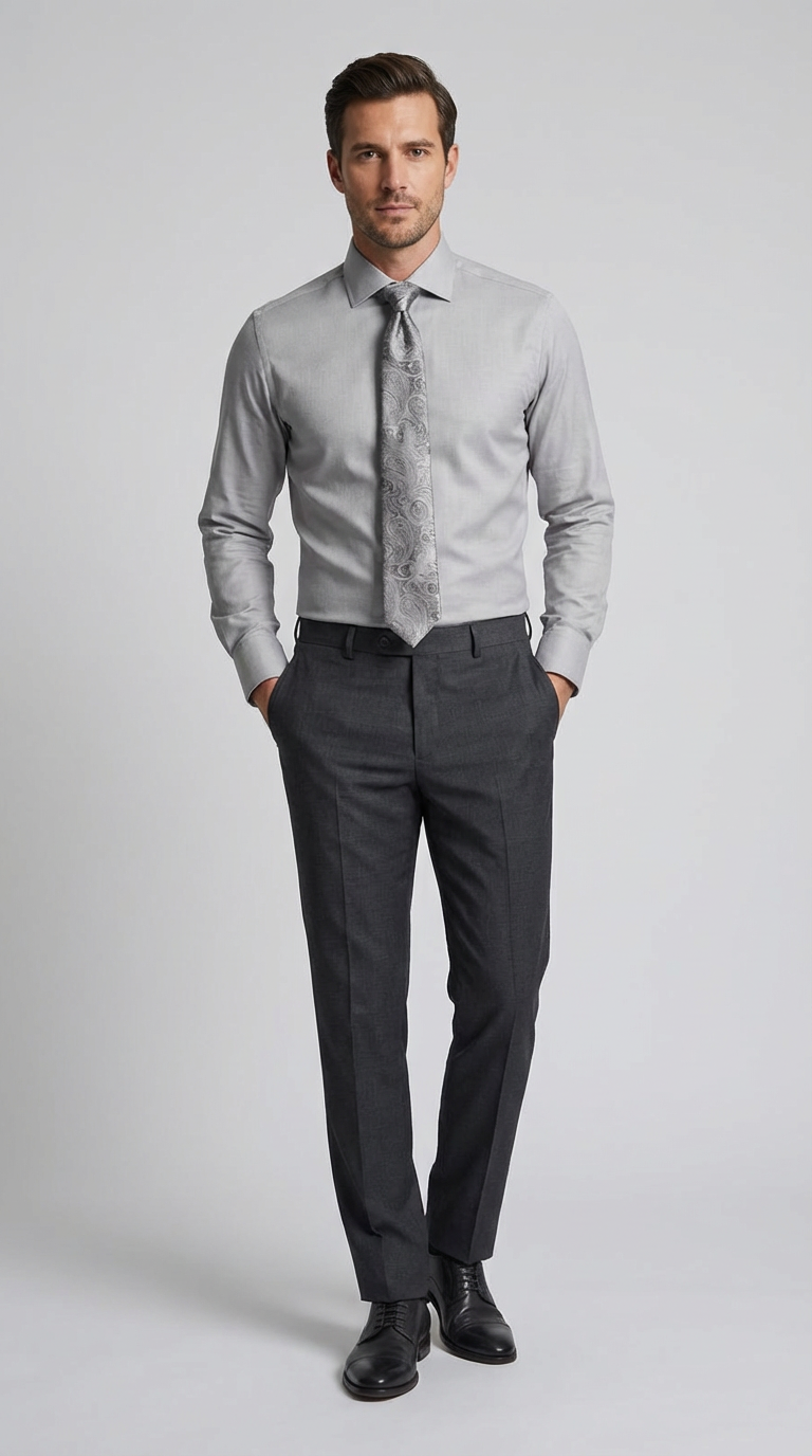 Camicia Uomo 1 Bottone Francese Cotone Twill NoIron Antimacchia