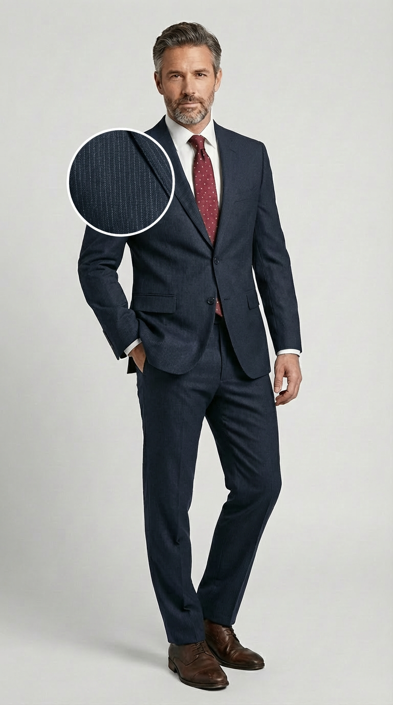 Abito Travel 2 Bottoni Tekhnoflex Gessatino Stretto