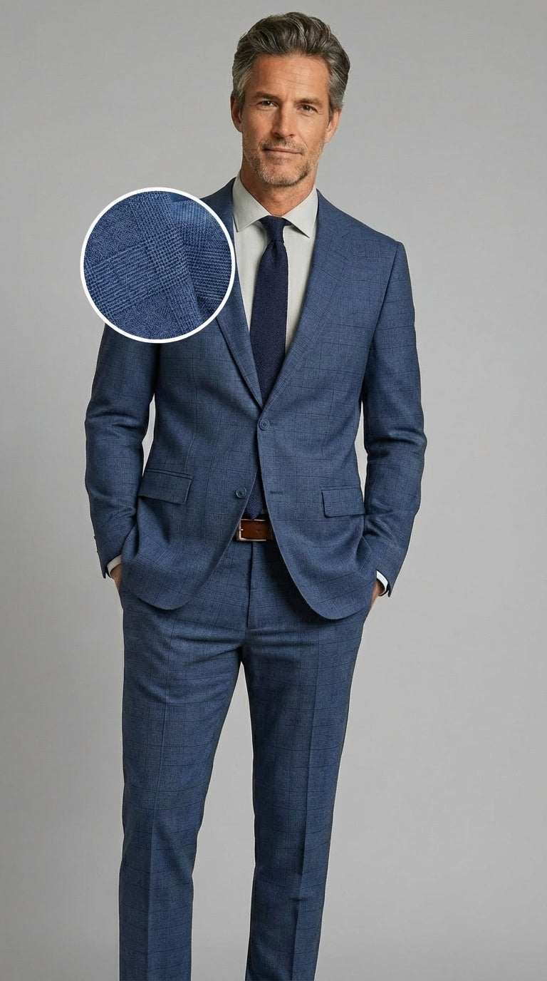 Abito Uomo 2 Bottoni con Spacchi Principe di Galles