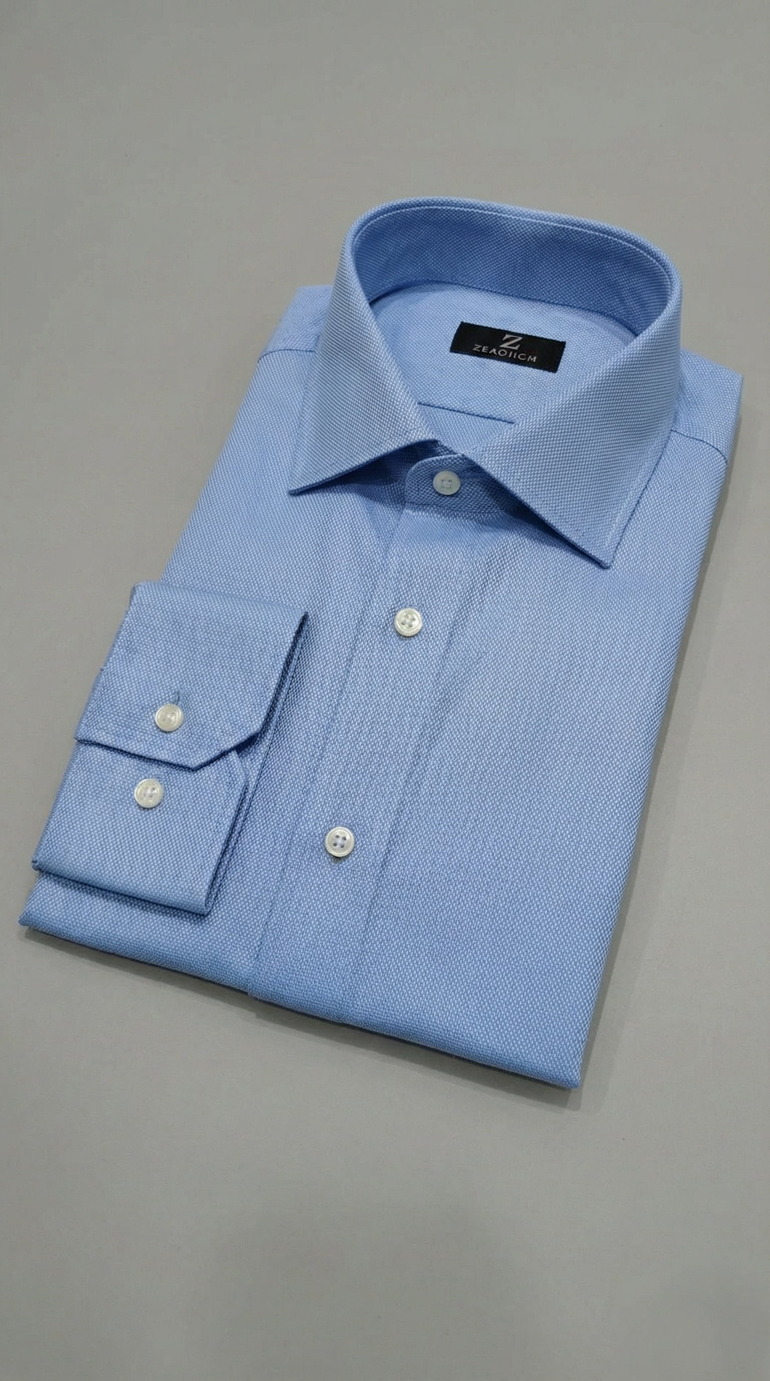 Camicia Uomo 1 Bottone Francese Oxford No iron