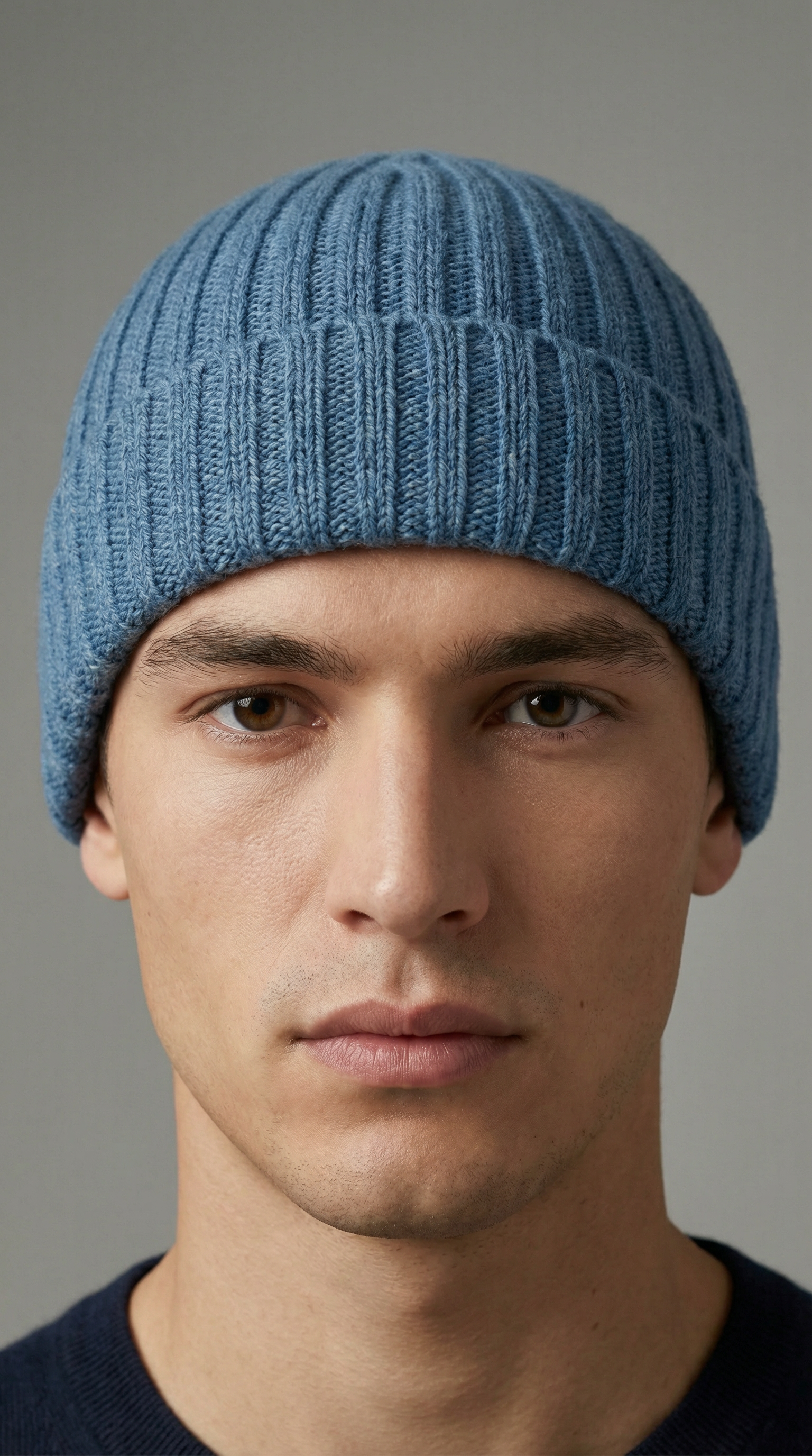 Zuccotto Uomo Coste Misto Cachemire Unito