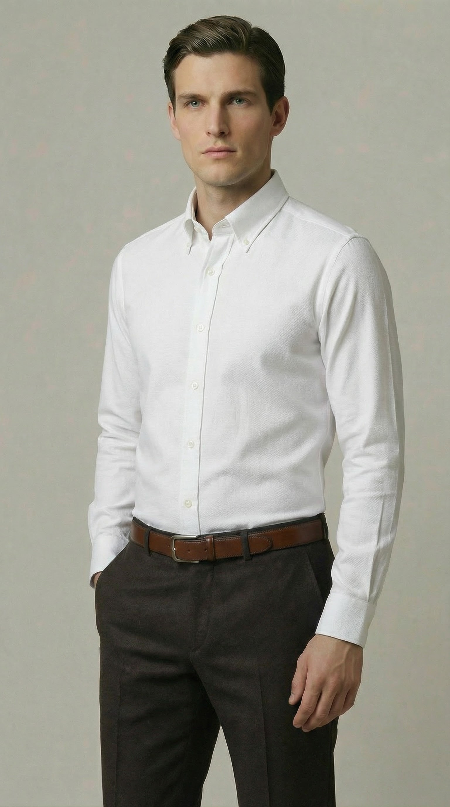 Camicia Uomo 1 Bottone Button Down Nido d ape No iron Antimacchia