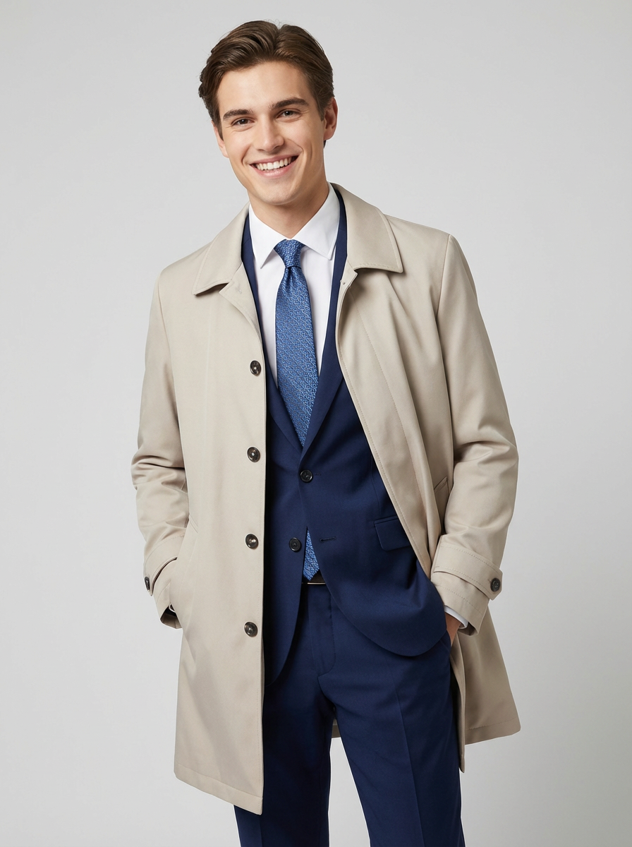 Impermeabile Leggero Poliestere Unito