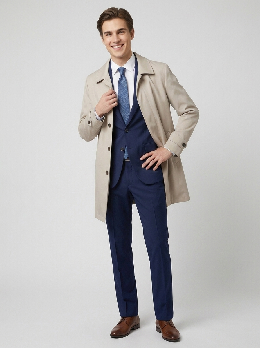 Impermeabile Leggero Poliestere Unito