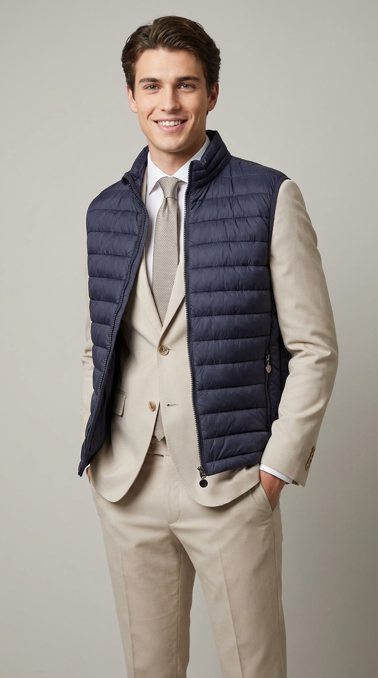 Gilet Piumino Uomo Poliestere Unito