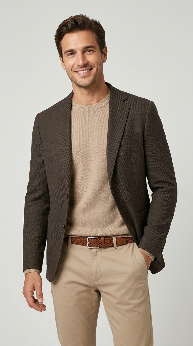 Giacca Uomo 2 Bottoni Sfoderata tasca a toppa WASH AND WEAR TEKHNOFLEX