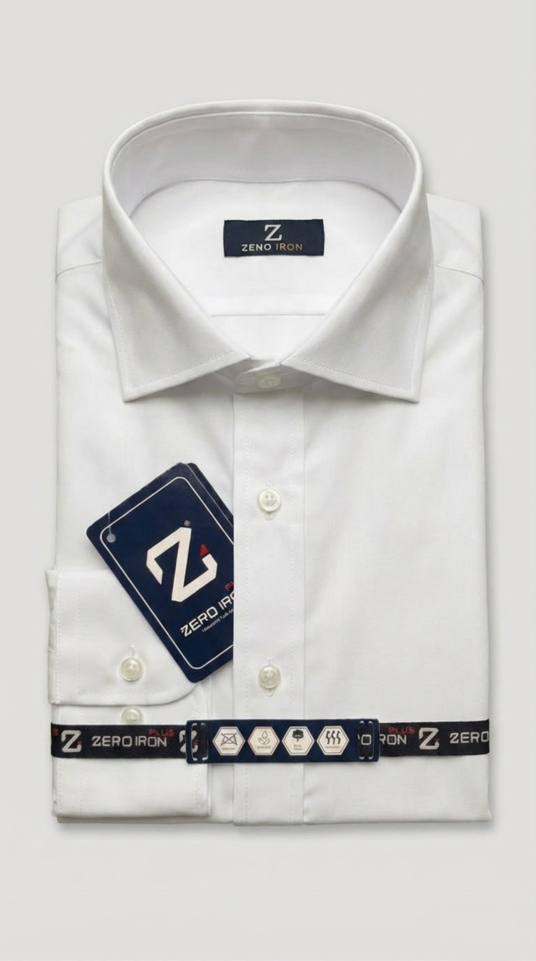 Camicia Uomo 1 Bottone Francese Zero iron cotone No iron Antimacchia