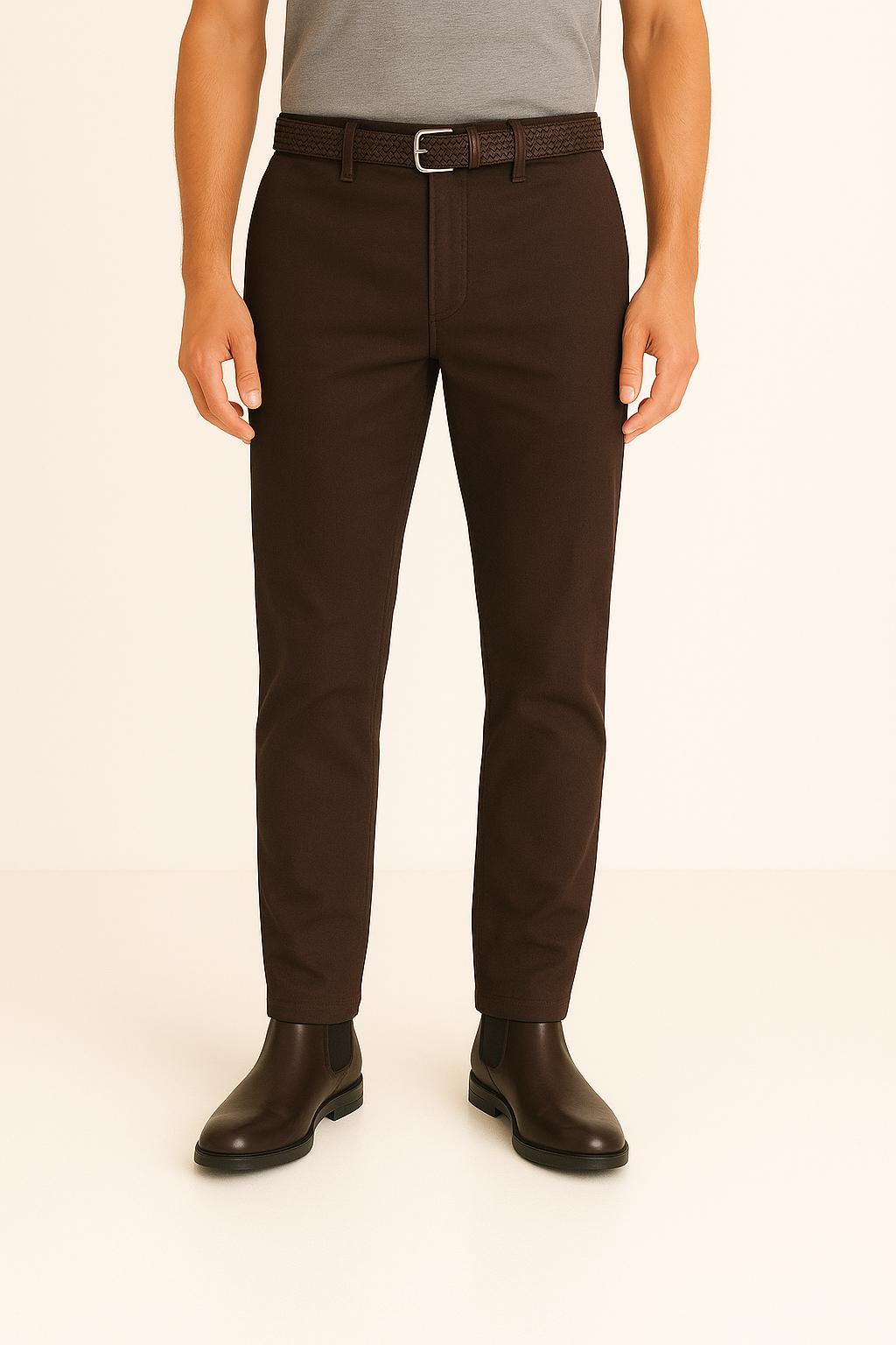 Pantalone Uomo Chinos Cotone Twill Unito