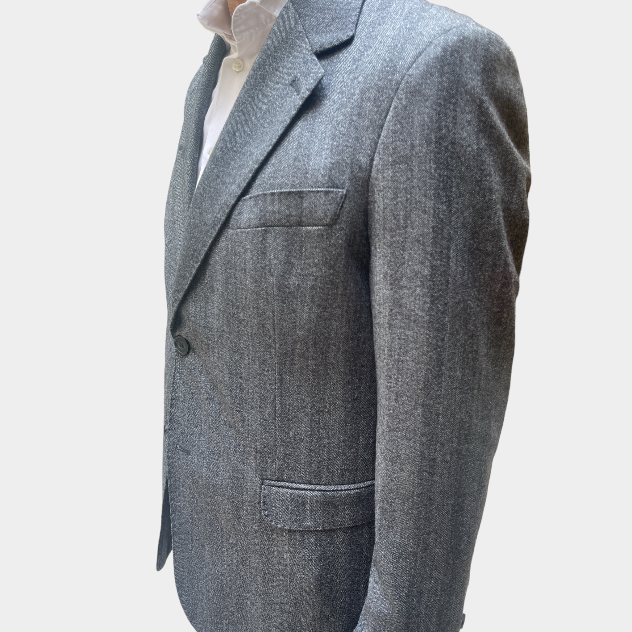 Giacca Uomo 2 Bottoni Lana Tweed Spinato
