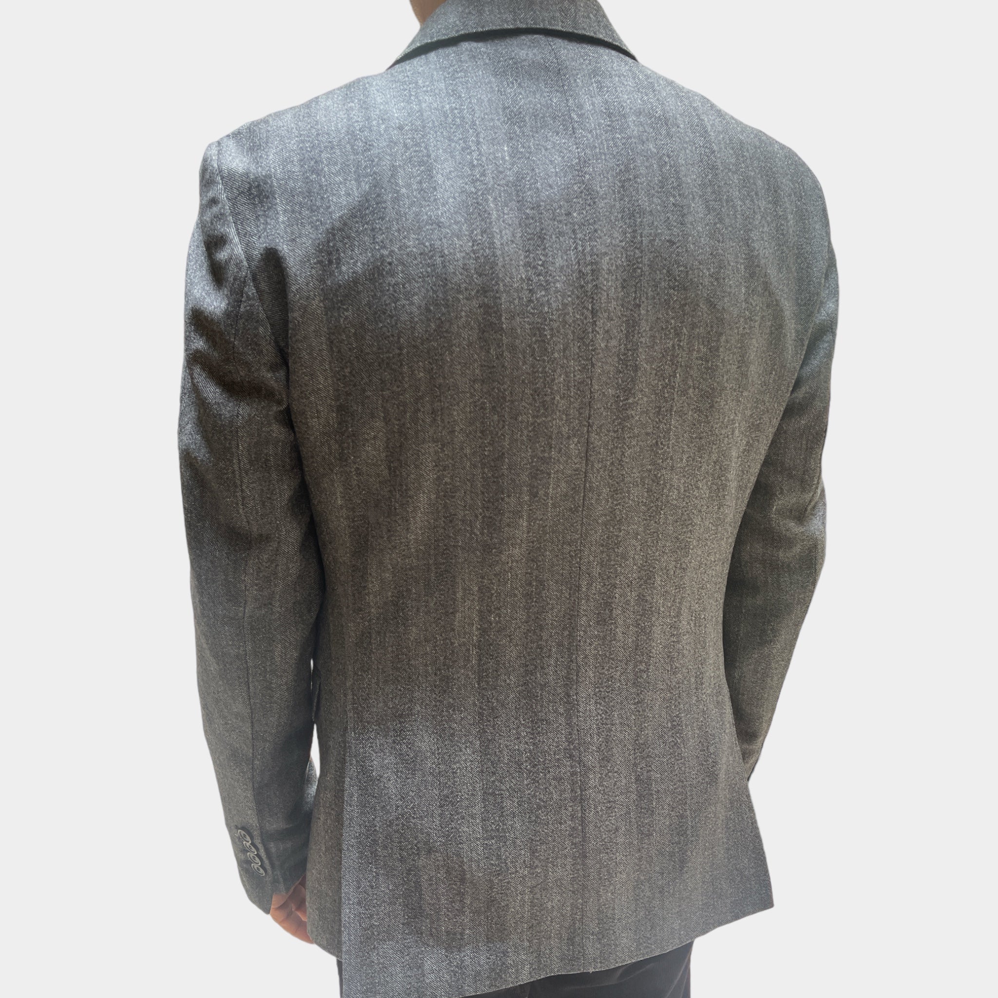 Giacca Uomo 2 Bottoni Lana Tweed Spinato