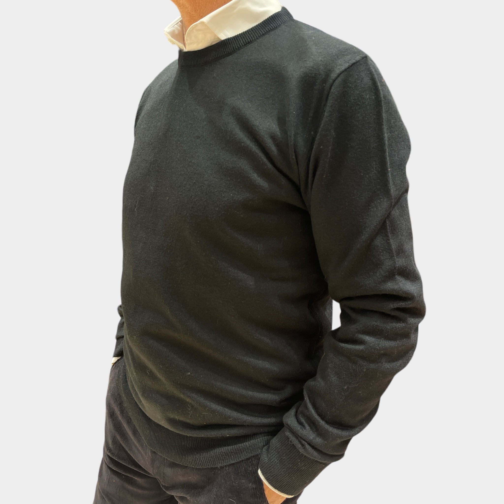 Maglia Uomo Girocollo Maglia Misto Viscosa